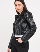 Lee Cooper Късо яке с раздвоен ревер Черен