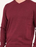 Lee Cooper Пуловер с шпиц Червен