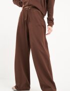 Lee Cooper Спортен панталон с широк крачол и връзка Тъмнокафяв