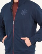 Lee Cooper Суитшърт с лого и миди яка Тъмносин