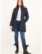 Lee Cooper Зимно яке с качулка и джобове встрани - Ултрамарин синьо