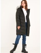 Lee Cooper Зимно яке с качулка и еко пух - Черен