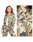 Lee Дамско яке - Rider Cropped - Regular Fit - Класически дизайн - Дълги ръкави - 2 джоба - С копчета - Памук - S INTL