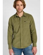 Lee Мъжка риза - модел SURE SHIRT - зелена - памучна - къс ръкав - кройка regular fit