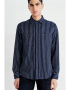 Lee Мъжка риза - Worker Shirt 2.0 - уголемена - синя - памук
