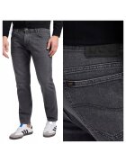 Lee Мъжки дънки - Rider - Slim Fit - Средна талия - Цип - Дълги - 5 джоба - Памук - Еластан - Сиви