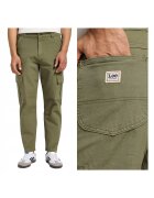 Lee Мъжки къси панталони - Cargo Pant - свободна кройка - средна талия - дълги - 6 джоба - цип - памук - W31-L32 US - зелени