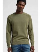 Lee Мъжки пуловер - CLEAN RAGLAN SWEATER - втален - - памук
