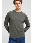 Lee Мъжки пуловер - Clean Raglan Sweater - втален - цвят каки - 100% памук