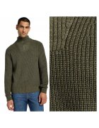 Lee Мъжки пуловер - HALF ZIP KNIT - Regular Fit - С цип - Висока яка - Дълъг ръкав - Без джобове - Памук - S INTL