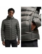 Lee Мъжко яке - Puffer Jacket - Regular Fit - Висока яка - Цип - Топло и комфортно - Дълги ръкави - Найлон - Сиво