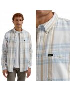 Lee RIVETED SHIRT Blue Sky ШИРОКА РИЗА НА КАРИРАНИ В СВОБОДЕН СТИЛ