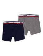 Levi's Боксерки с лого - 2 чифта Сив меланж/Тъмносин