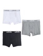 Levi's Боксерки с лого - 3 чифта Бял/Сив меланж/Тъмносин