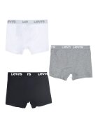Levi's Боксерки с лого - 3 чифта Бял/Сив меланж/Тъмносин