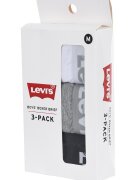 Levi's Боксерки с лого - 3 чифта Бял/Сив меланж/Тъмносин