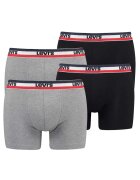 Levi's Боксерки с лого - 4 чифта - Черен/Светло