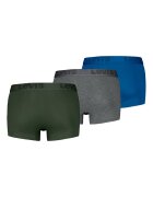 Levi's Боксерки с лого на талията - 3 чифта Меланж тъмно сиво/Кралско Синьо/Бледо каки