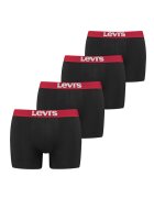 Levi's Боксерки с лого на талията 4 чифта Червен/Черен