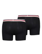 Levi's Боксерки с райе на талията - 2 чифта Червен/Бял/Черен
