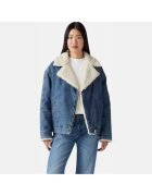 Levi's Дамско яке Sherpa Flight - памучно - синьо