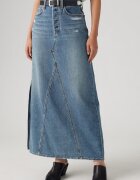 Levi's Дънкова пола с цепка Син меланж