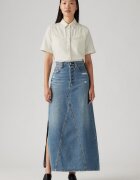Levi's Дънкова пола с цепка Син меланж
