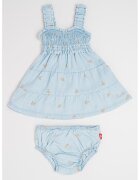 Levi's Дънкова рокля от лиосел и гащички - 2 части - Зелен/Оранжев/Светлосин