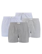 Levi's Едноцветни боксрки - 4 чифта - Сив/Светлосин