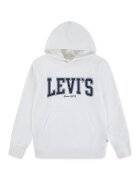 Levi's Худи с памук с надпис - Бял/Тъмносин