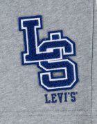 Levi's Къс панталон с памук и текстови дизайн Тъмносин/Меланж тъмно сиво