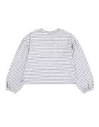 Levi's Къс раиран пуловер Сив меланж/Бял