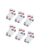 Levi's Къси чорапи Core - 6 чифта Сив/Бял