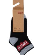 Levi's Къси чорапи с лого - 3 чифта Бял/Черен/Сив меланж