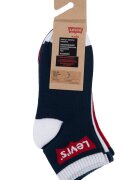 Levi's Къси чорапи с лого - 3 чифта Черен/Тъмночервен/Бял