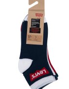 Levi's Къси чорапи с лого - 3 чифта Черен/Тъмночервен/Бял
