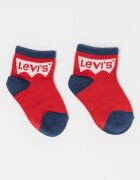 Levi's Къси чорапи с лого - 3 чифта Червен/Бял/Тъмносин