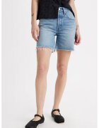 Levi's Къси дънки с висока талия и незавършени краища