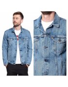 Levi's Мъжко яке - Pride Community Trucker Jacket - Regular Fit - Деним дизайн - Без качулка - С копчета - Памук - L INTL - Синьо