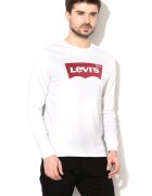 Levi's Памучна блуза с лого Бял