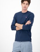 Levi's Памучна блуза с лого Тъмносин/Тъмносин