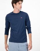 Levi's Памучна блуза с лого Тъмносин/Тъмносин
