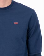 Levi's Памучна блуза с лого Тъмносин/Тъмносин