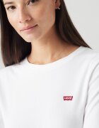 Levi's Памучна блуза с овално деколте Бял