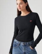 Levi's Памучна блуза с овално деколте Черен