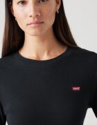 Levi's Памучна блуза с овално деколте Черен