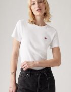 Levi's Памучна слим тениска Essential Бял