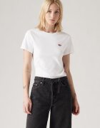 Levi's Памучна слим тениска Essential Бял