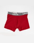 Levi's Памучни боксерки с лого 2 чифта Червен/Бял/Сив