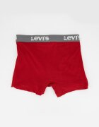 Levi's Памучни боксерки с лого 2 чифта Червен/Бял/Сив